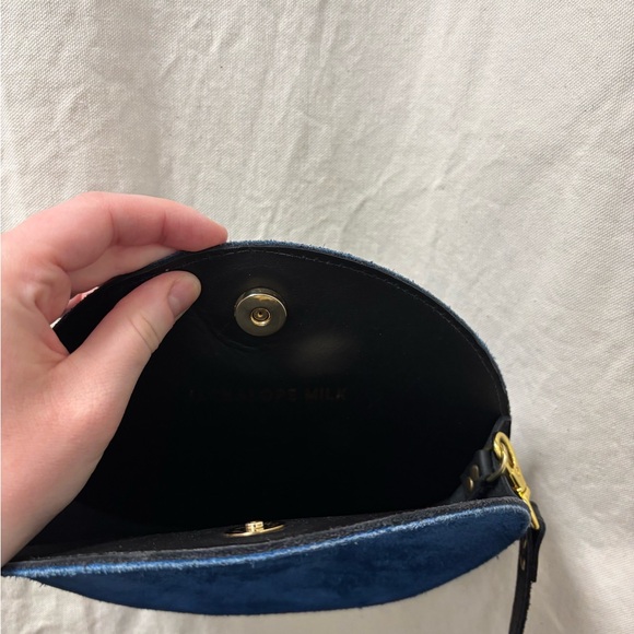 Blue Suede Circle Bag - Jackalope Milk - Picture 9 of 9